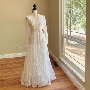 Vintage Gunne Sax Lace Wedding Gown Size 8